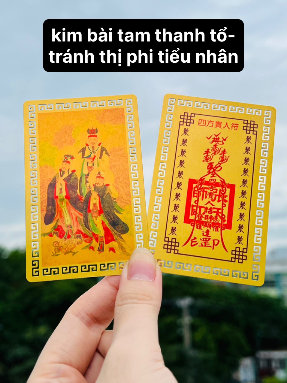 Kim bài tam thanh tổ - ông tổ đạo giáo , hộ mệnh giả trừ thị phi, tiểu nhân quấy phá
