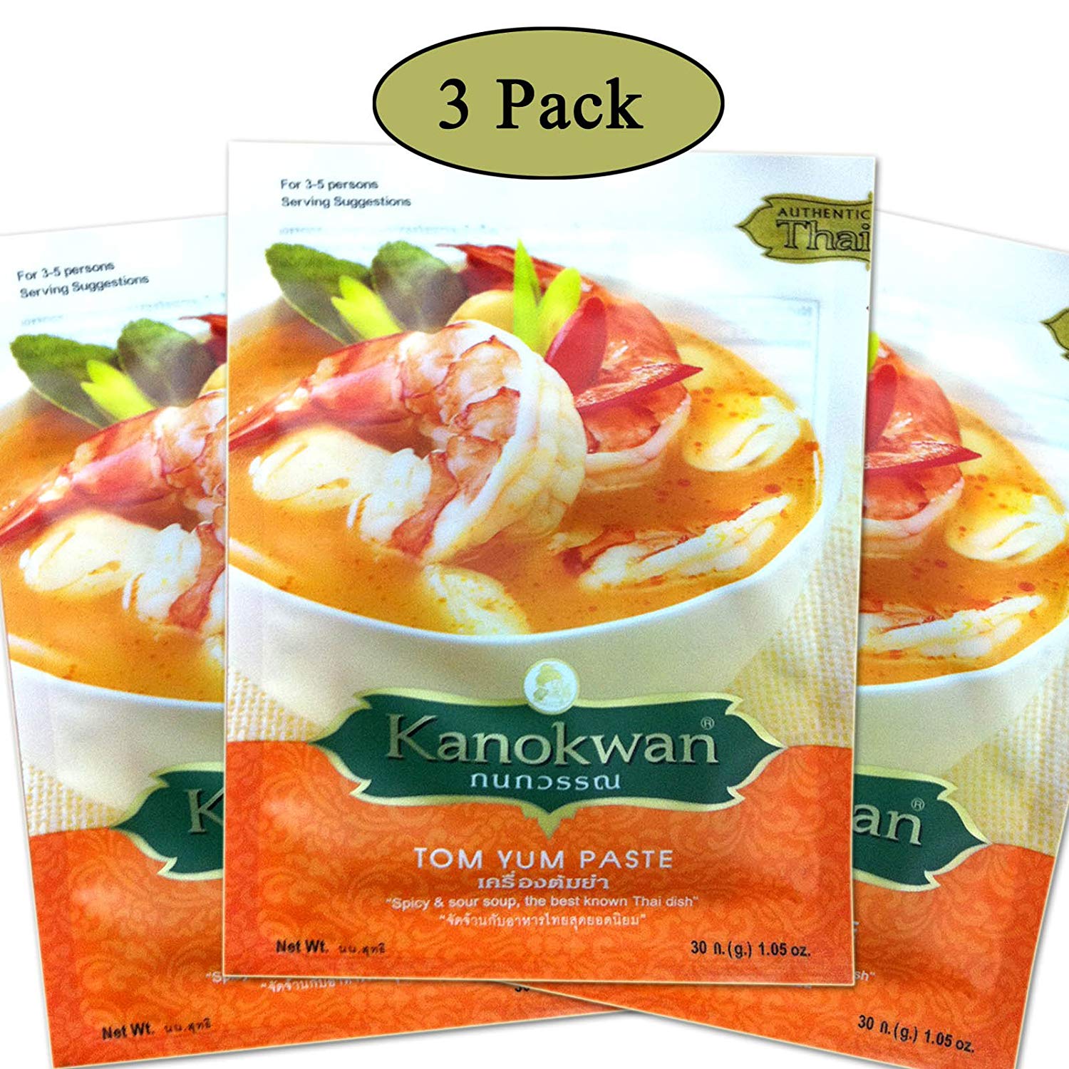 [Date T9/2026] Combo 3 gói lẩu thái ( Tom Yum Paste) 30g Kanokwan