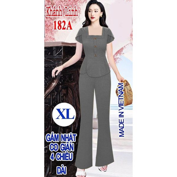 Đồ Nữ Quần Dài ống Bas Vải Gấm Nhật ( M 182a)