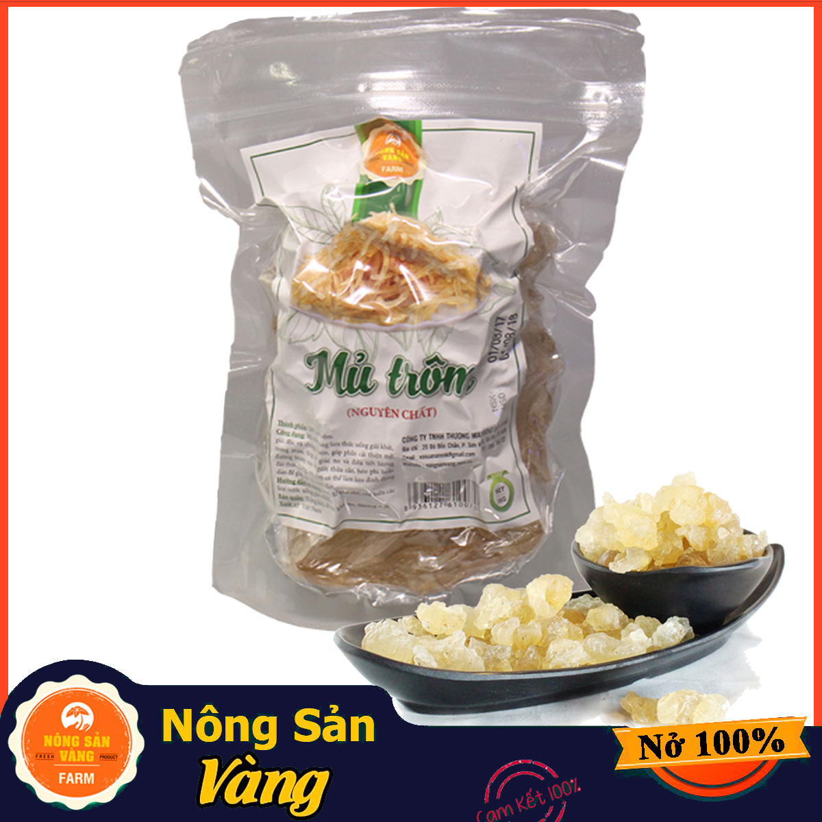 [HCM]Mủ Trôm Siêu Sạch Cao Cấp 100gr - Nông Sản Vàng