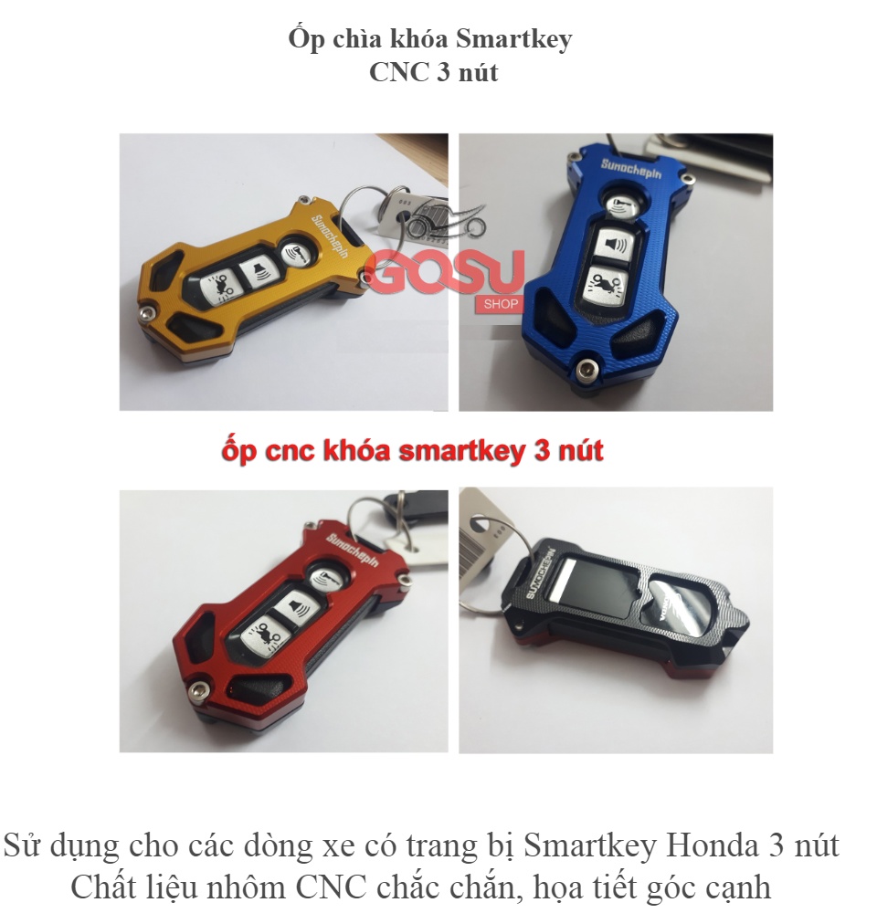 Combo Móc khóa và ốp chìa khóa Smartkey SH, SH Mode, PCX