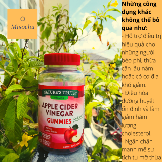 Viên Nhai Giấm Táo Giúp Giảm Cân Giữ Dáng Apple Cider Vinegar Gummies Nature s Truth 120 Viên thumbnail