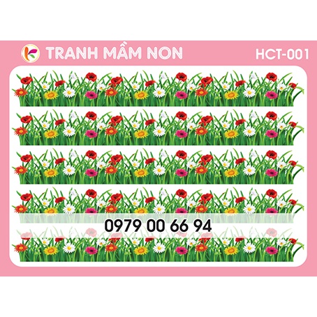 DECAL MẦM NON- HOA CHÂN TƯỜNG 1-5