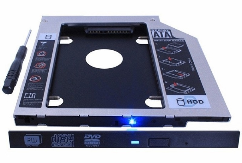 Bảng giá Caddy Bay Nhôm Chuẩn SATA3 Mỏng  9.5mm Dùng Để Cắm Thêm Ổ Cứng SSD HDD Thứ 2 Cho Laptop (Khay cắm thêm ổ cứng SSD HDD cho Laptop)) Phong Vũ