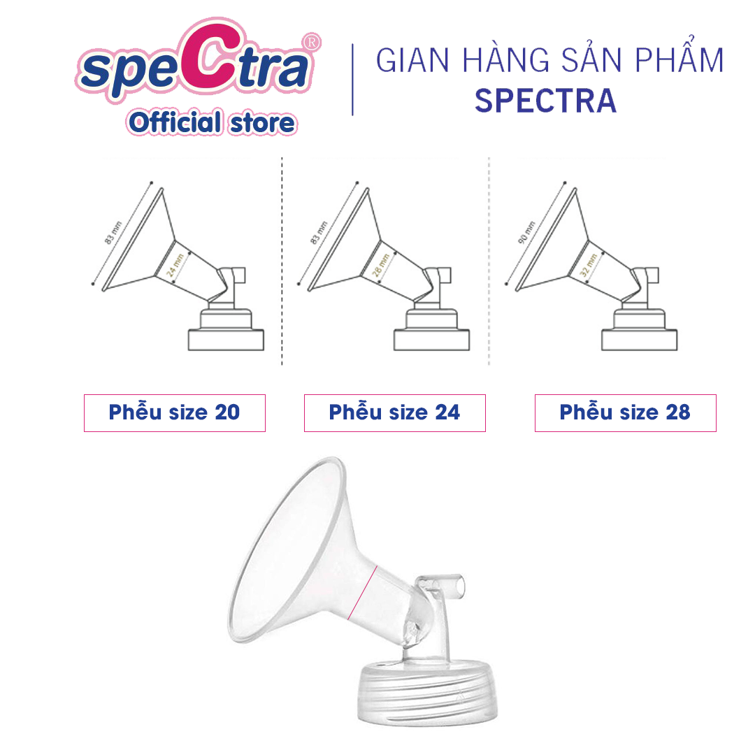 Spectra Breast Pump Funnel - Size 16mm/ 20mm/ 24mm/ 28mm/ Genuine Product (01 Piece/Set)