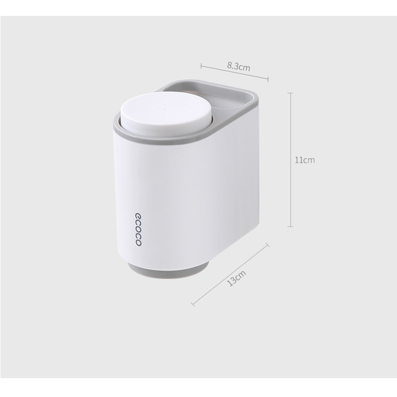 Kệ cắm bàn chải đánh răng Ecoco 2 cốc dán tường- ECOCO 1905