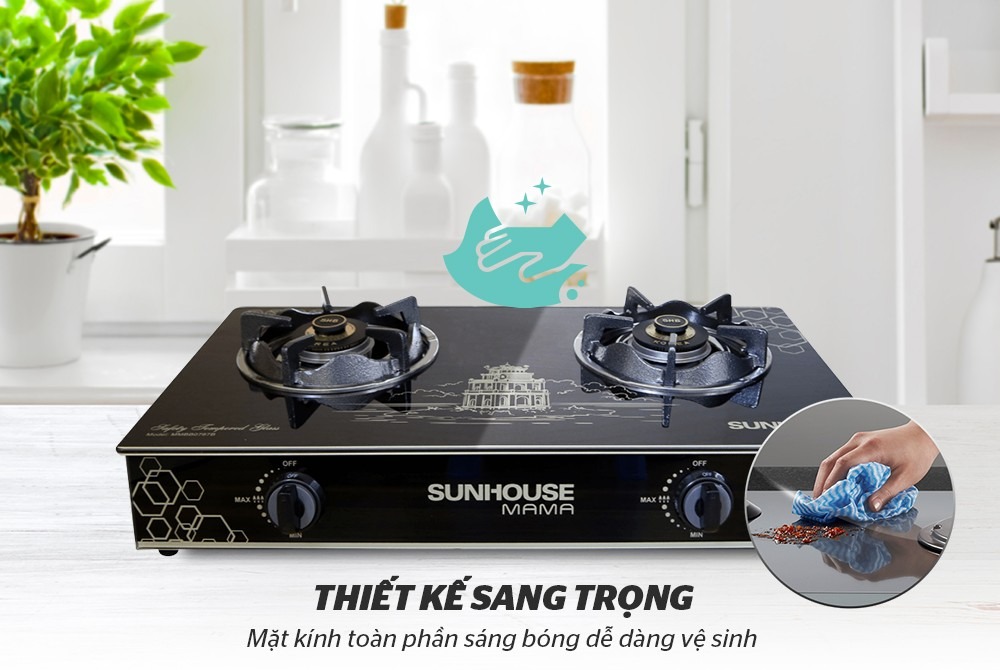 Bếp Gas dương kính Sunhouse Mama MMBB0787B