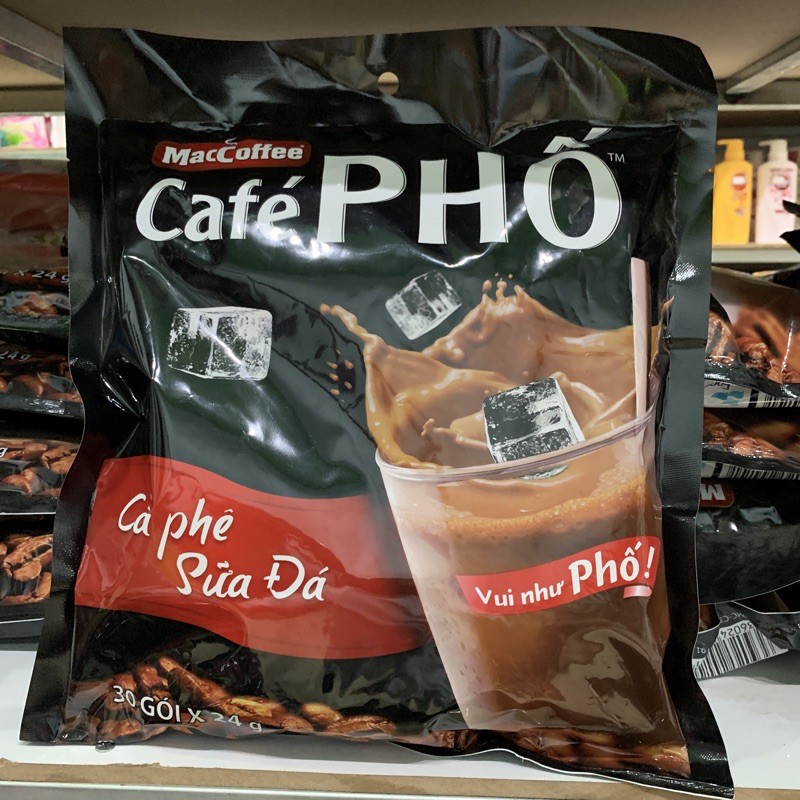 Cafe Phố Vui như phố - Cà phê sữa hòa tan 30g (mẫu tết)