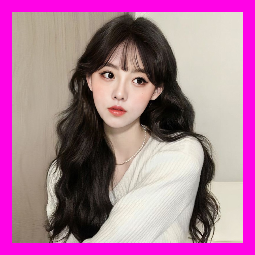 [TẶNG LƯỚI] Tóc giả nữ nguyên đầu xoăn sợi tơ Hàn Quốc - TG28