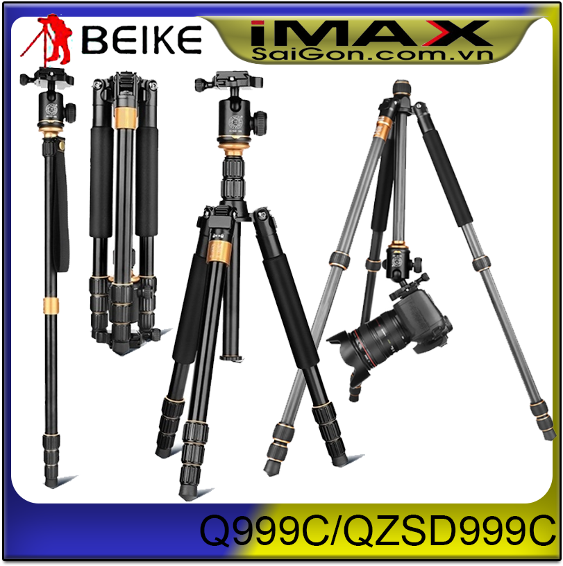 Chân máy ảnh beike q-999c+ da cừu lau len