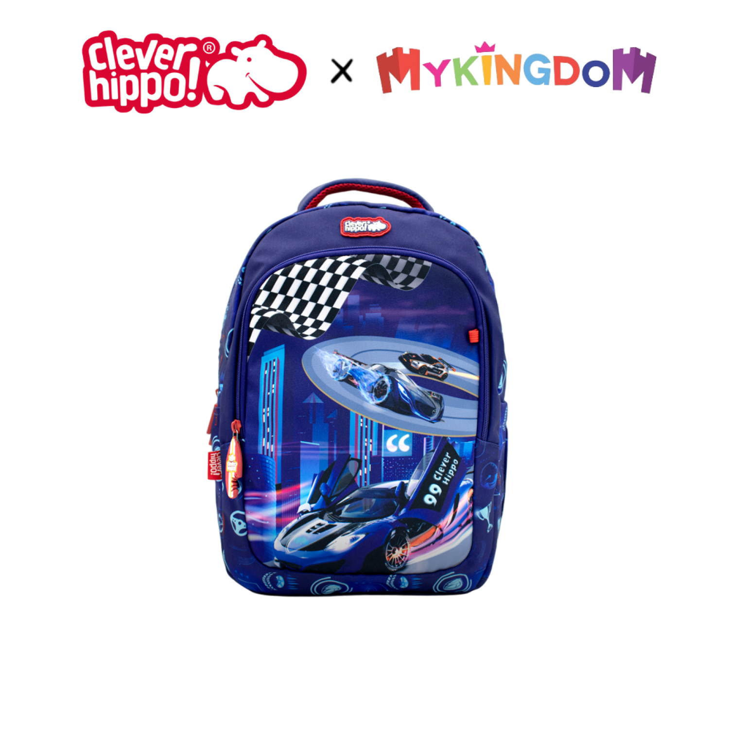 Ba lô cho bé clever hippo easy go - racing car xanh dương br0110/blue