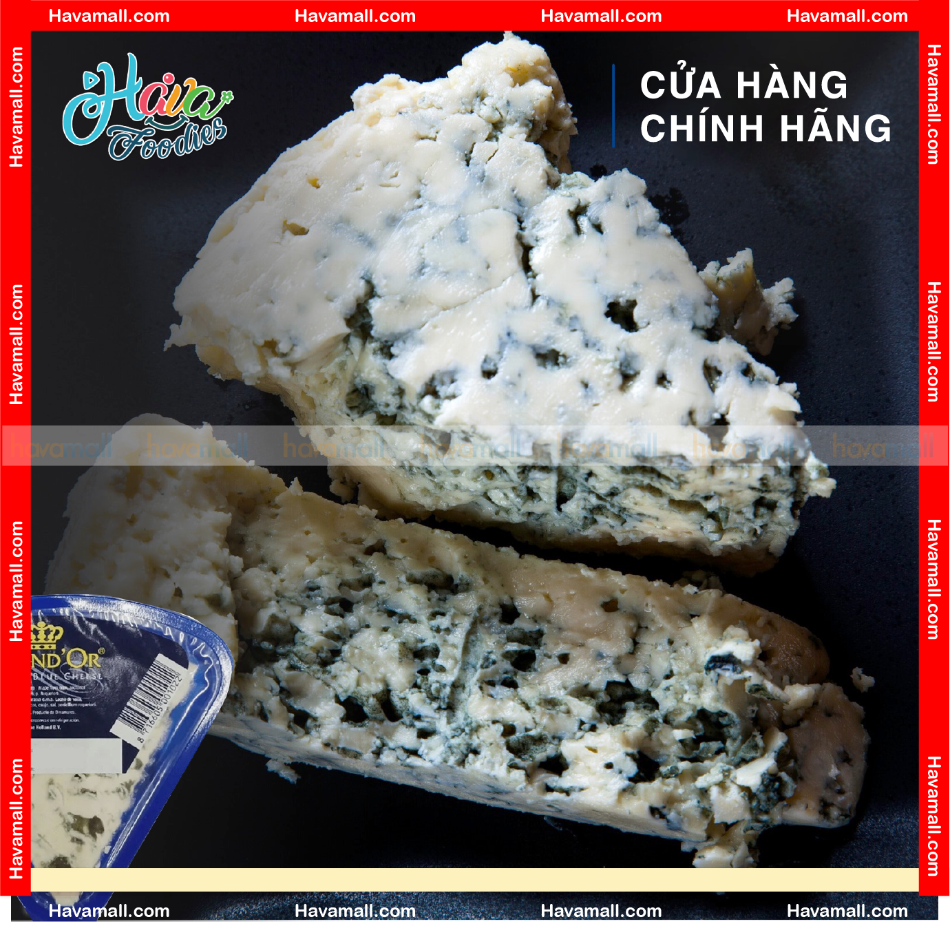 [HOÀN TIỀN MAX 10%] [CHỈ GIAO HỎA TỐC TẠI HCM] Phô Mai Xanh Danablue Grand’Or 100gr