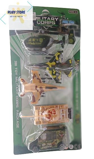 Vỉ xe và máy bay chiến đấu 5 chiếc military
