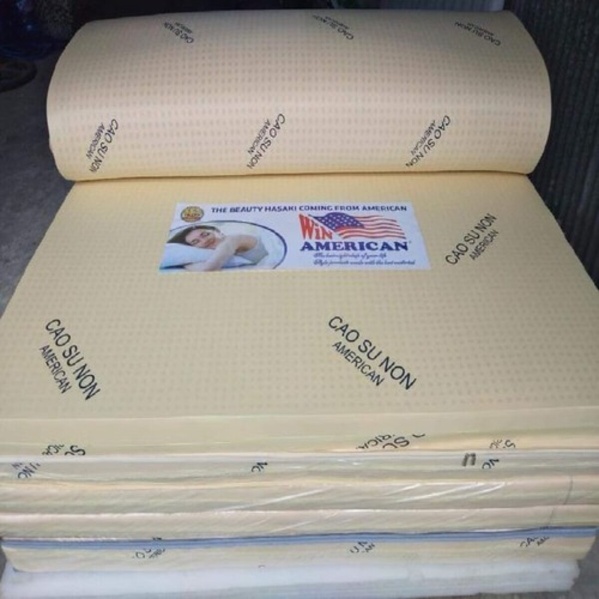 NỆM 1m4 x 10cm x 2m cao su non american