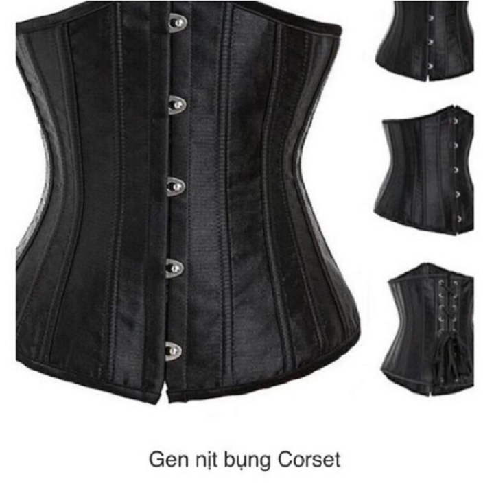 Gen nịt bụng Corset chuẩn - Corset lụa 25 xương