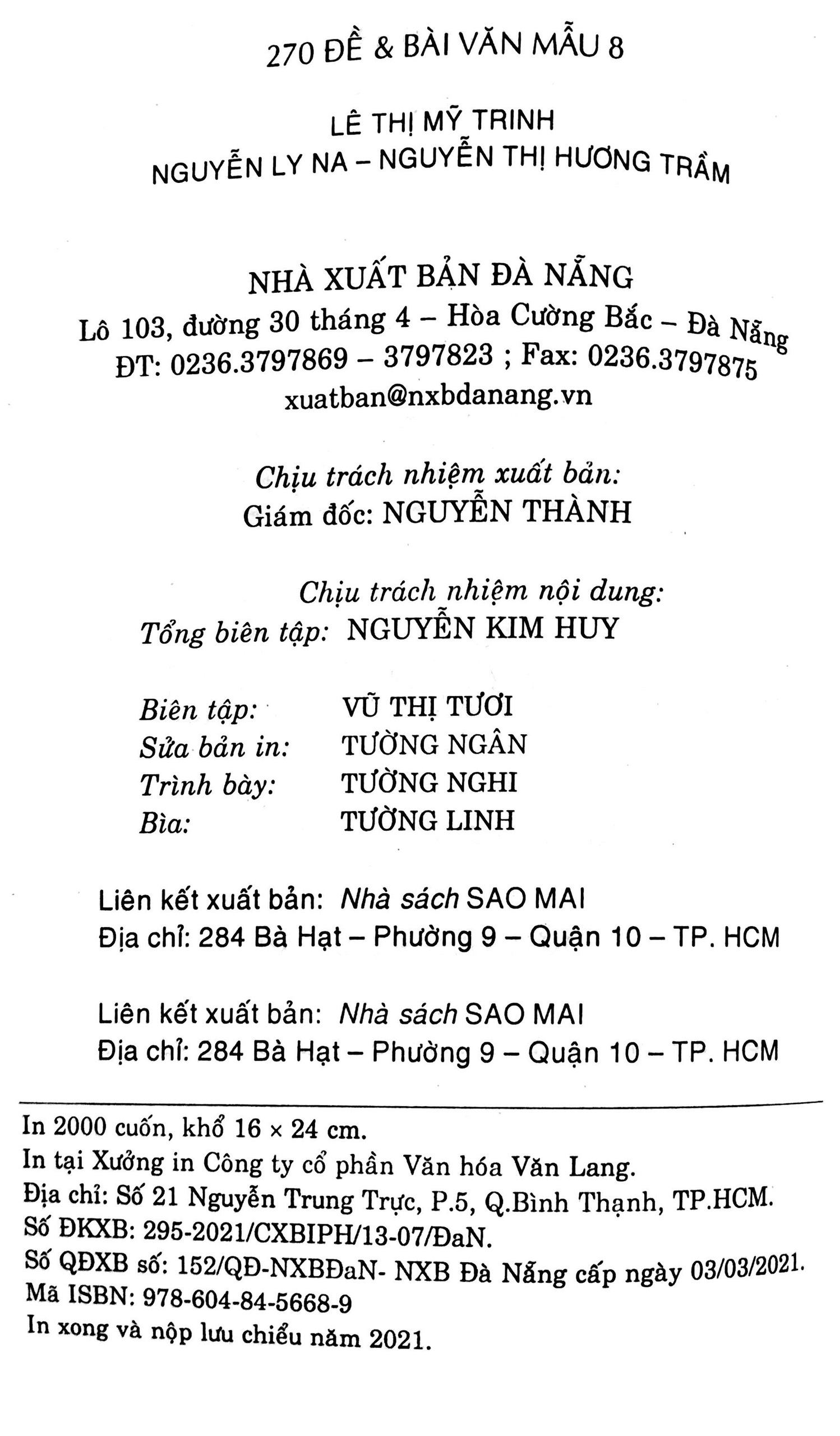 [HCM]270 đề và bài văn mẫu 8