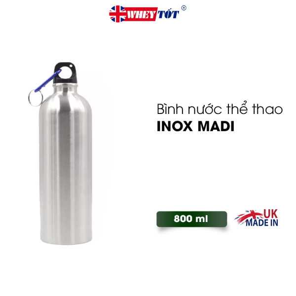 BÌNH NƯỚC THỂ THAO INOX MADI 800ML