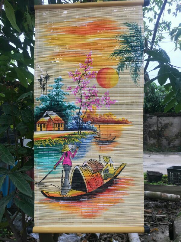 Mành tre vẽ size 30*65cm