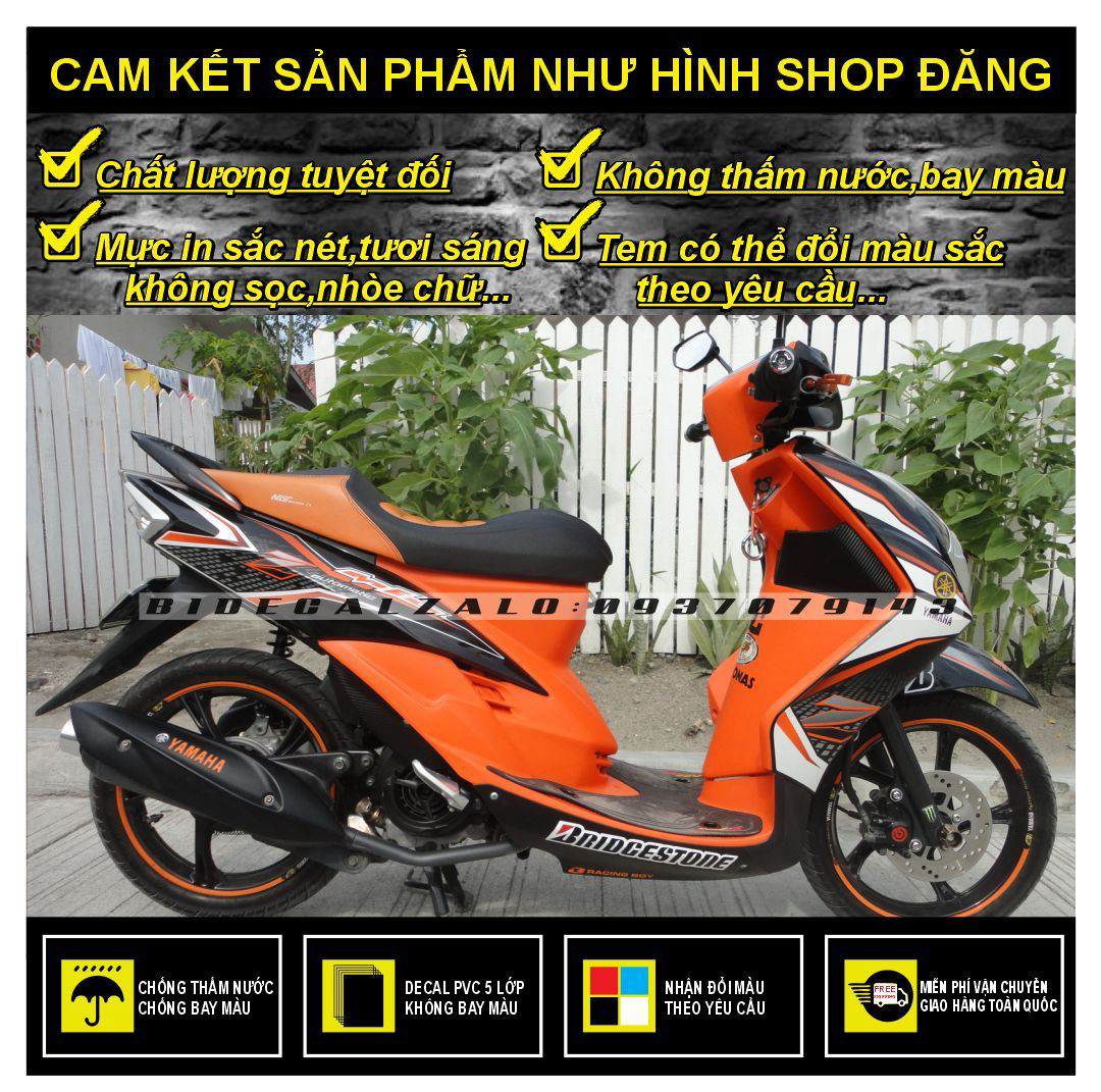HCM-BIDECAL- TEM RỜI MIO Z ULTIMO TRẮNG ĐEN