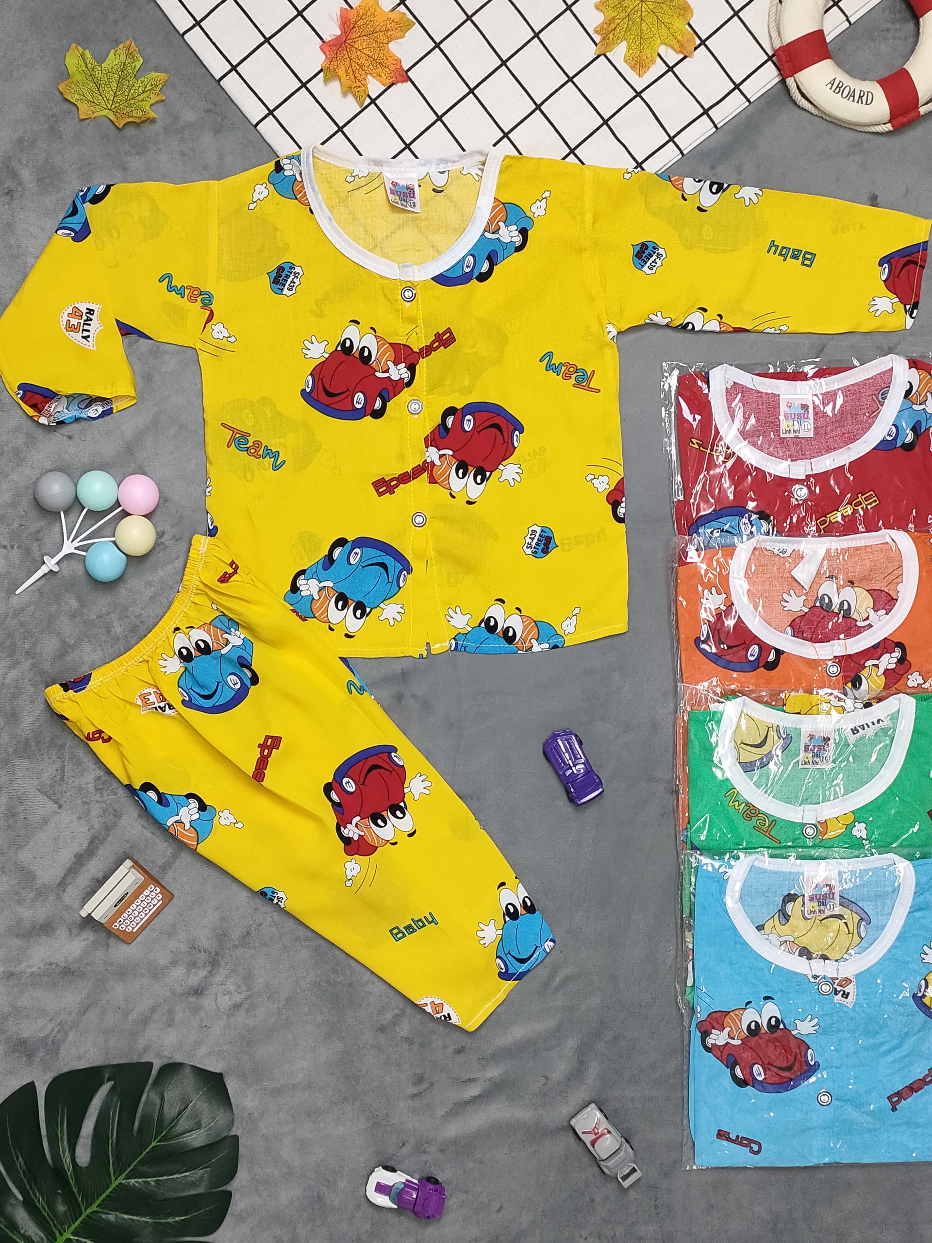 [HCM]Bộ tole tay dài cho bé trai (giao màu ngẫu nhiên)