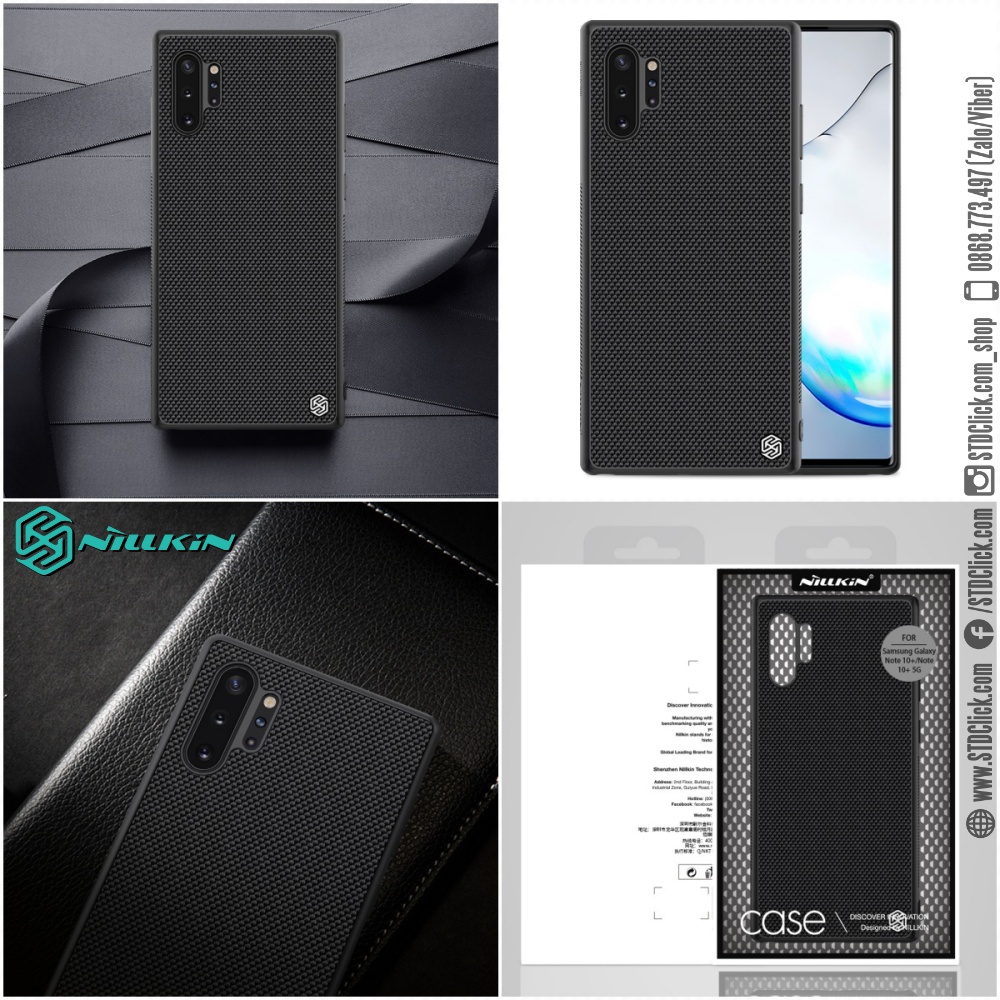 Ốp lưng Nillkin cho Samsung Galaxy Note 10 Plus/ Note 10 + vải sợi Textured chính hãng