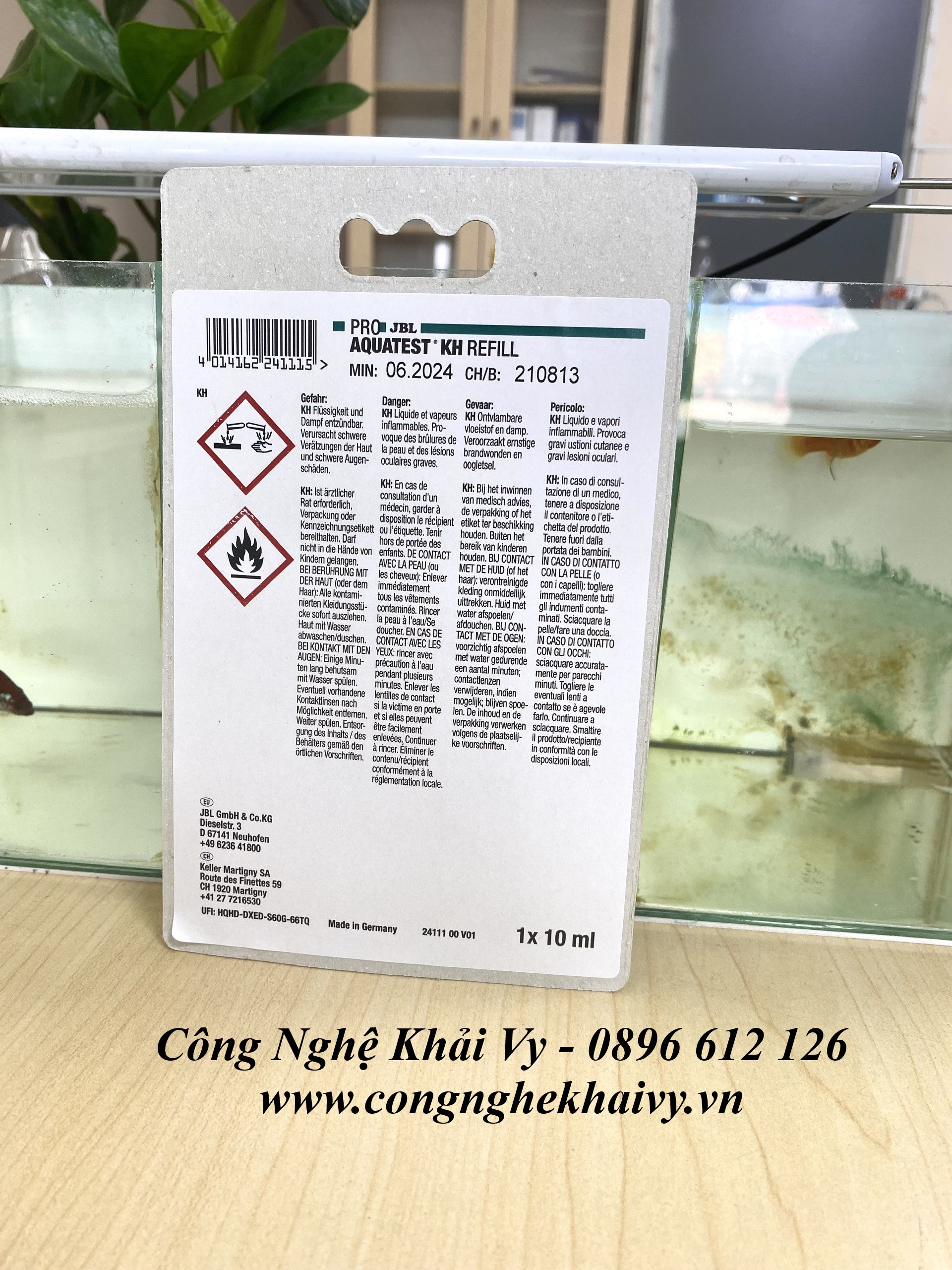 Lọ dung dịch thử kiềm (kH)JBL Đức-Refill test kH