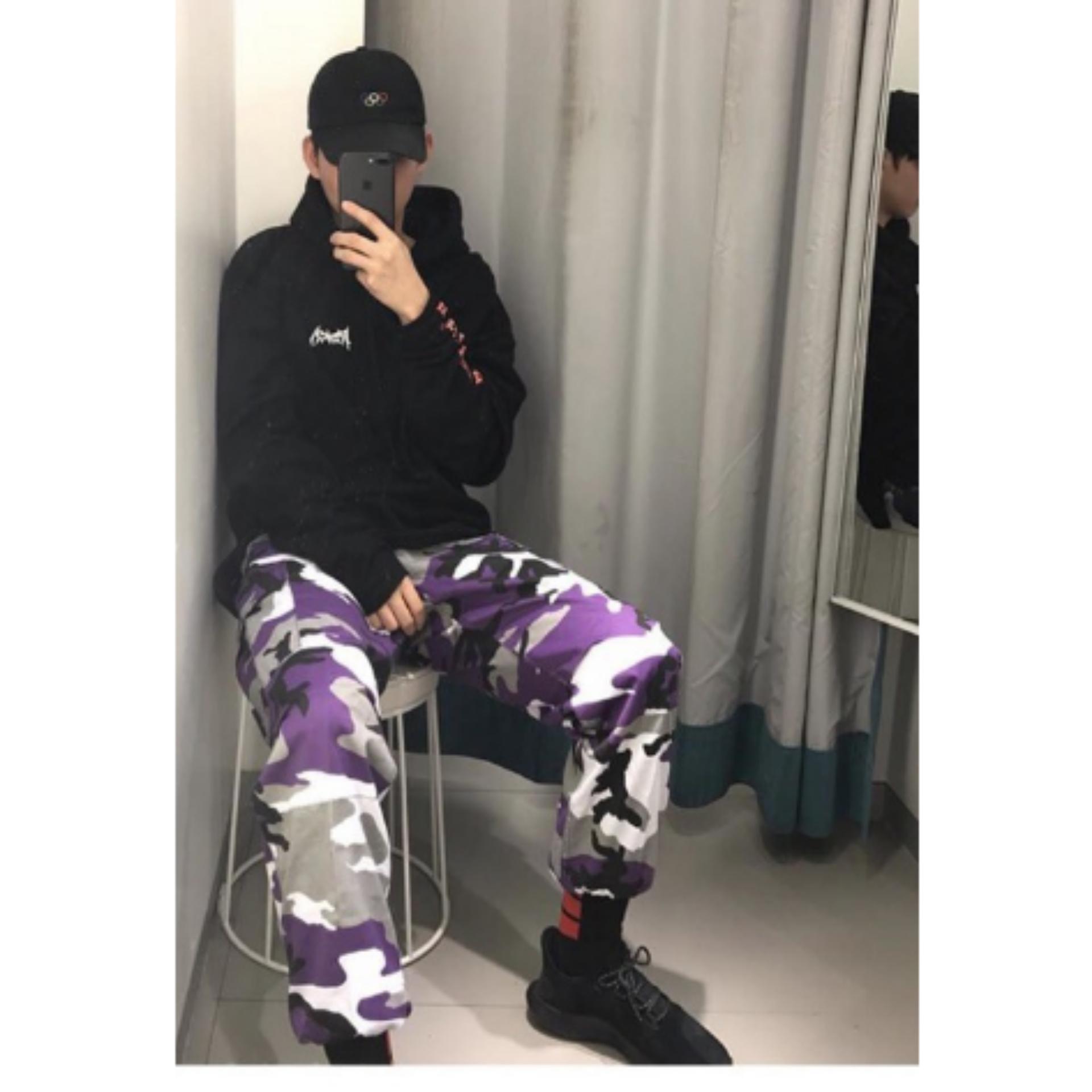 Quần Jogger Camo Rằn Ri Tím