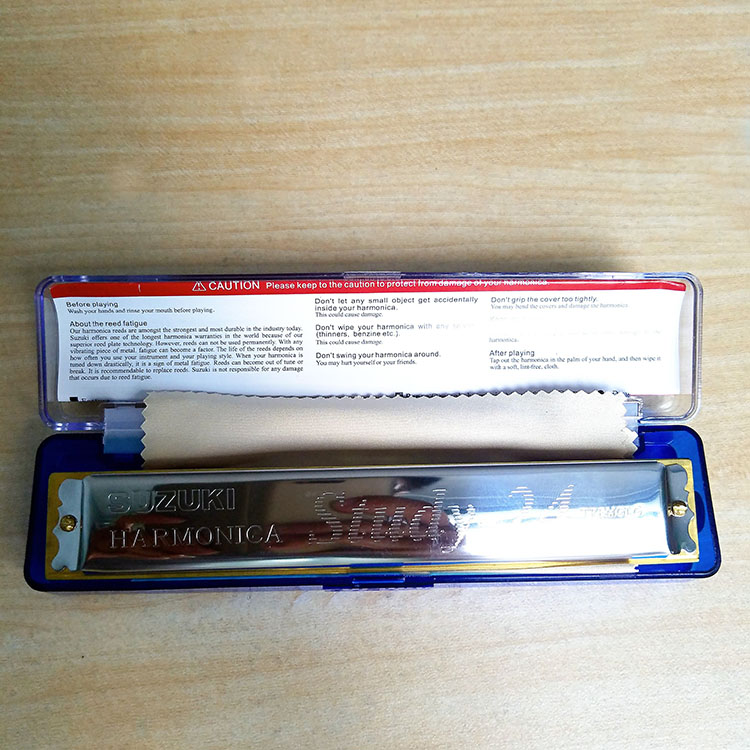 Kèn Harmonica Tremolo Suzuki Study 24, Harmonica cho người mới tập chơi giá rẻ