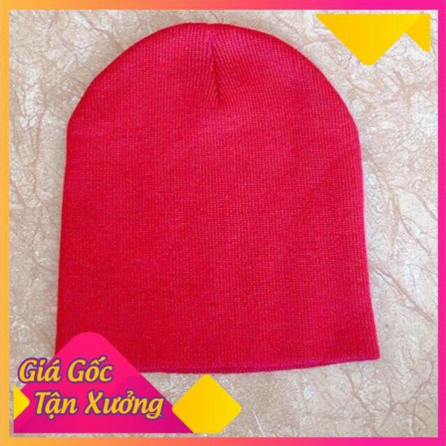 Mũ Len Beanie Trơn Dáng Ngắn 21cm phong cách hàn