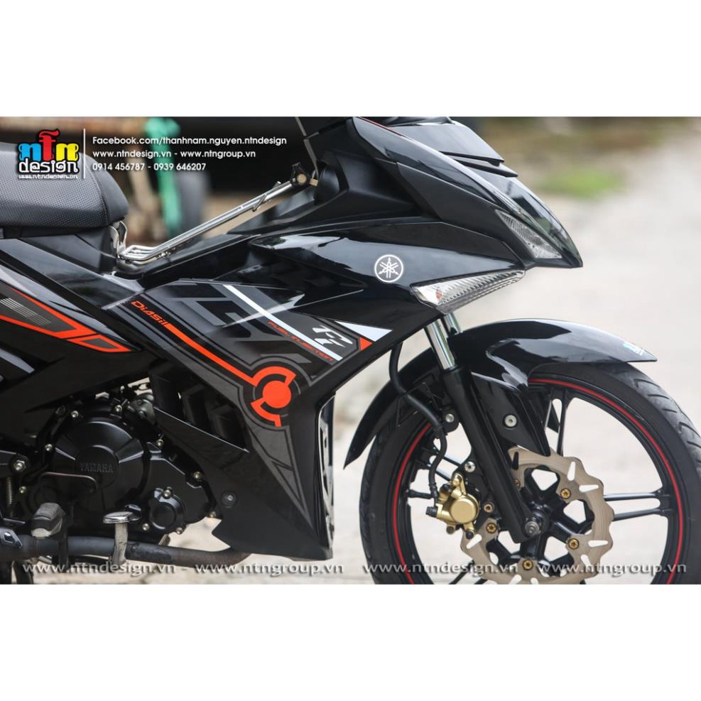 Tem rời dán xe exciter 150 mẫu lc 150 xám cam