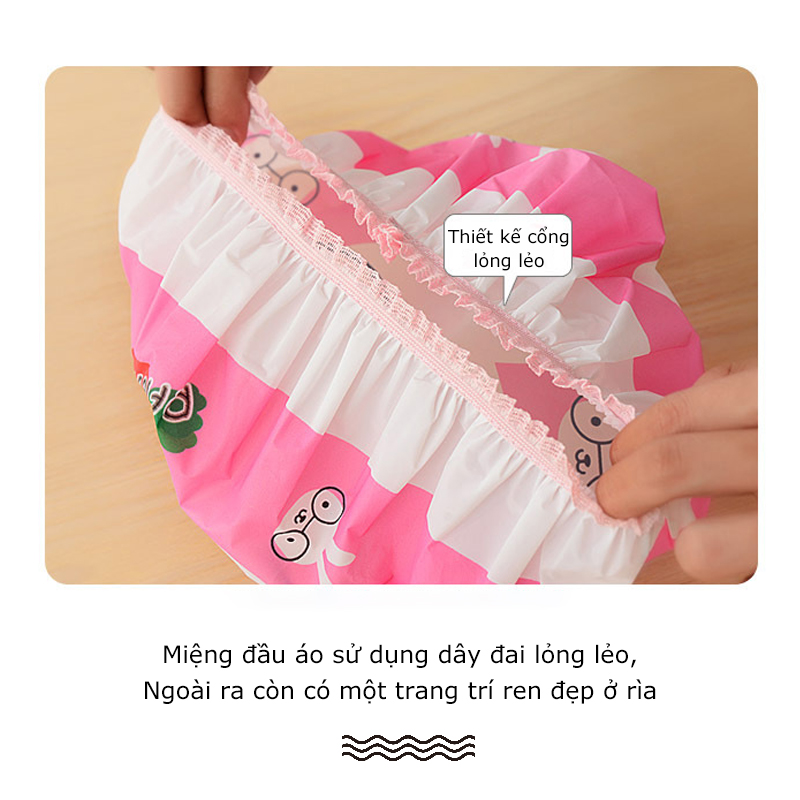 [HCM] Mũ Trùm Đầu Nilon Tránh Ướt Tóc HD3406