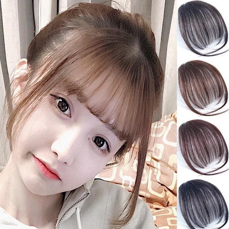 [HCM]Tóc Mái Thưa Có Mai giả có kẹp (Màu Đen)