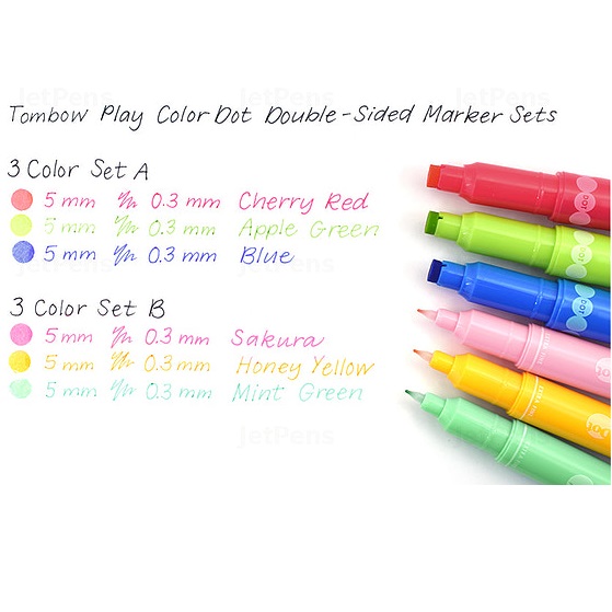 [HCM]BÚT MARKER TRANG TRÍ 2 ĐẦU TOMBOW PLAY COLOR DOT