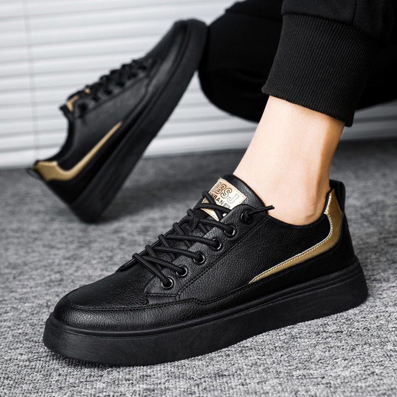 Giày sneaker sneaker Ginban đen kiểu dáng thời trang