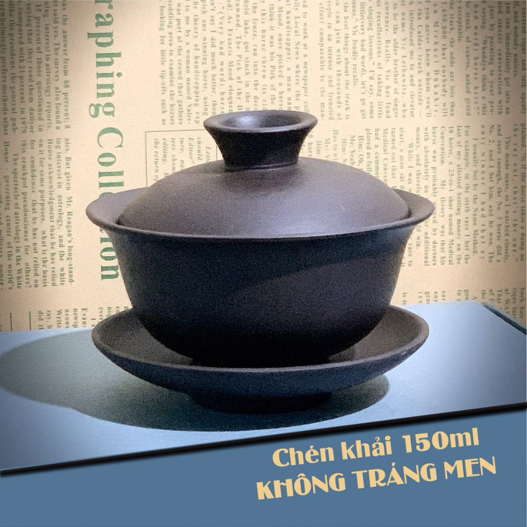 Chén khải đất nung uống trà không tráng men 150ml