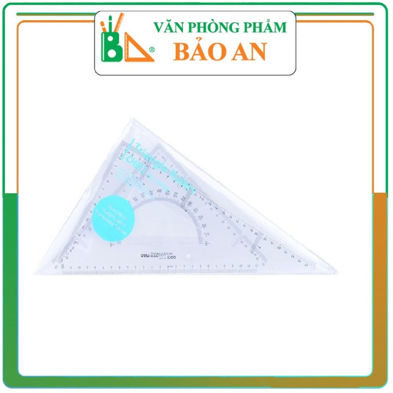 Bộ Thước Eke 28cm Deli 6430 - Văn phòng phẩm Bảo An