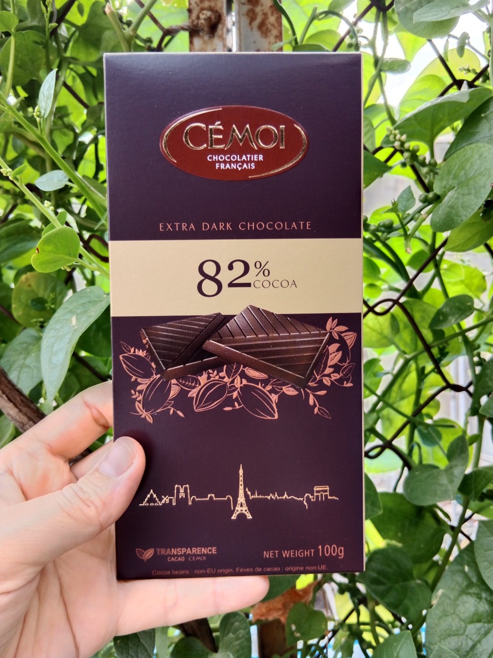 Socola Đen 82% Cacao Dạng Thanh Cémoi 100g - GiftLife