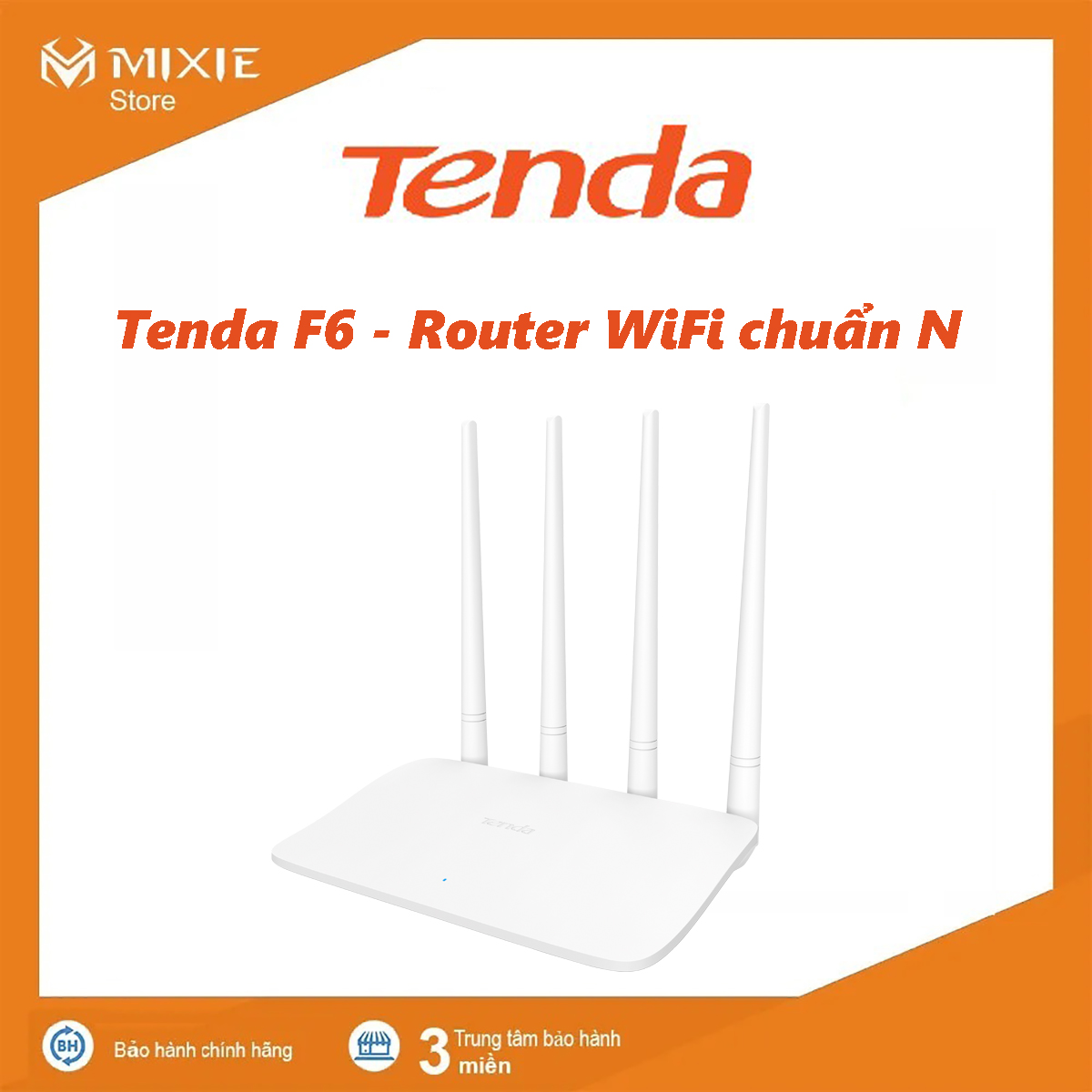 Tenda F6 - Router WiFi chuẩn N 300Mbps - Bảo Hành 36 Tháng