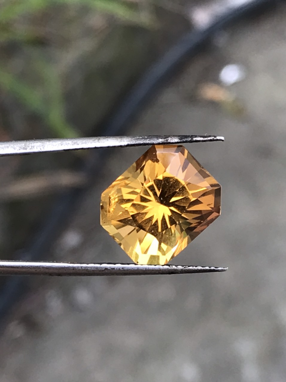 Đá citrine tự nhiên , lên nhẫn , mặt dây ( kt 9x12 mm)