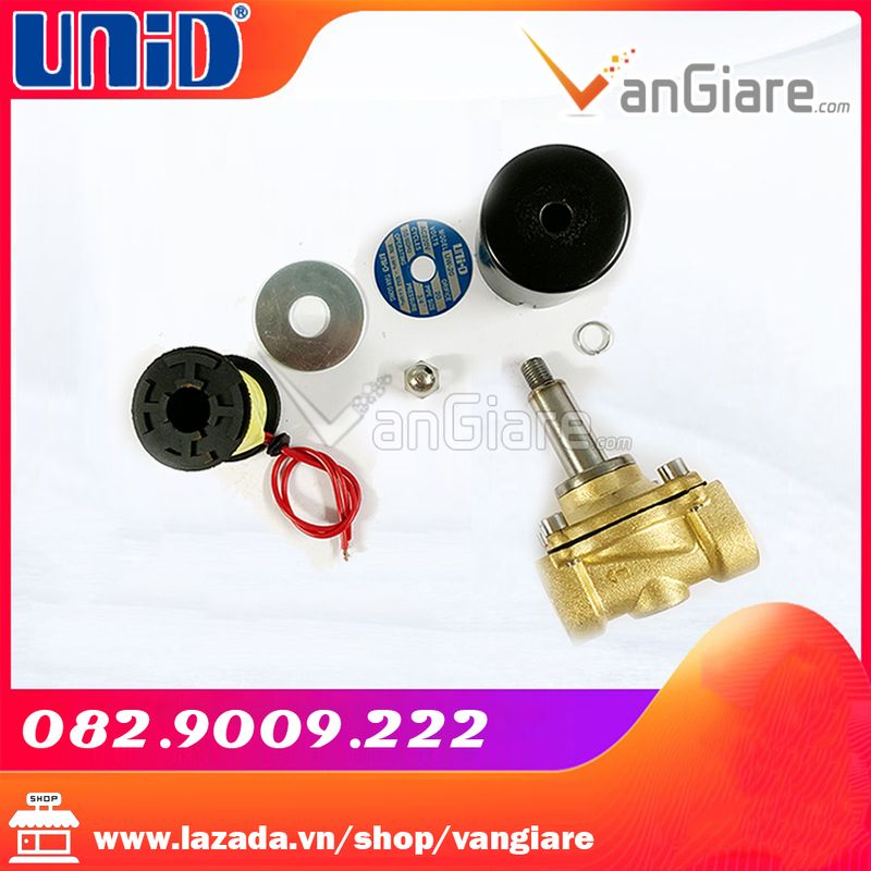Van điện từ phi 21 (Đầu coil nhập XỊN) UW15 Uni-D (12v, 24v, 110v, 220v), UW tròn