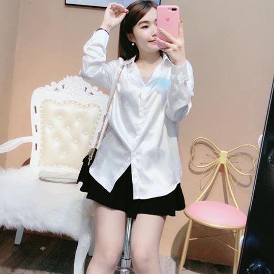 [HCM]ÁO SƠ MI LỤA HÀNG QUOÃNG CHÂU CAO CẤP 7865