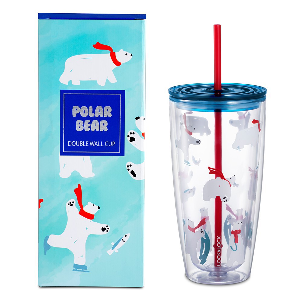 Ly nhựa có ống hút Lock&Lock HAP507BLU 750ml