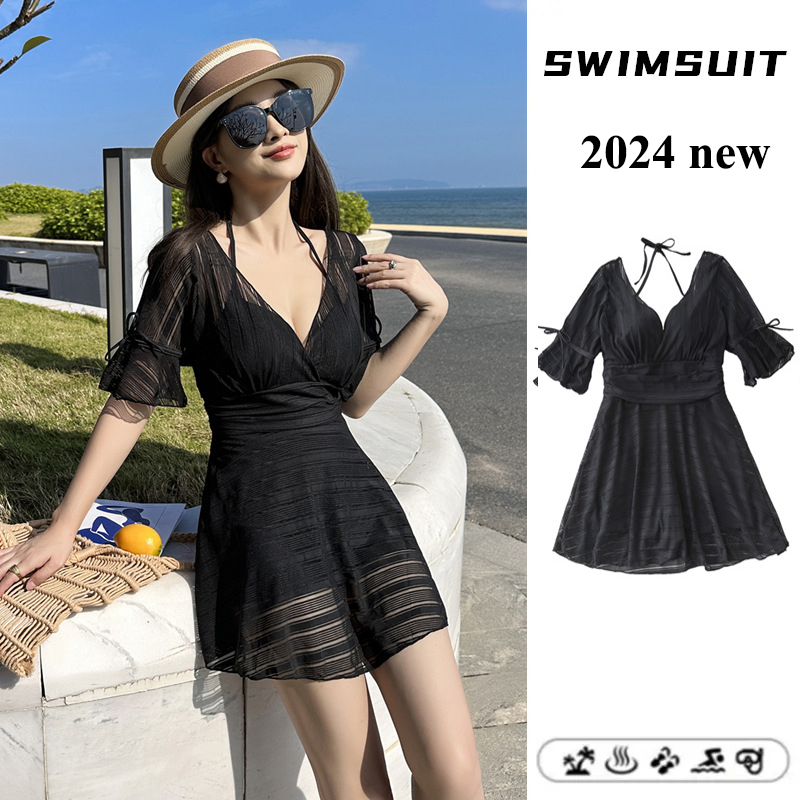 Bộ đồ bơi nữ bigsize cho người béo mập t015 - áo tắm nữ dạng váy kín đáo che bụng