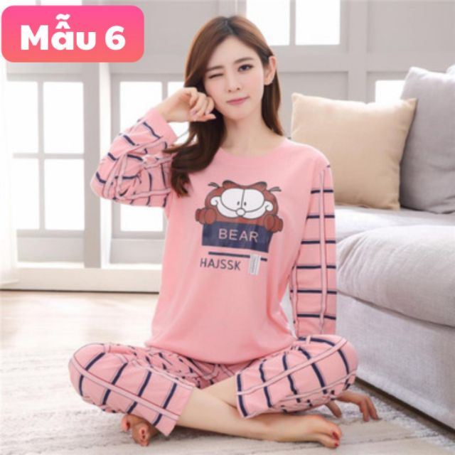 Bộ ngủ thu đông nữ siêu cute