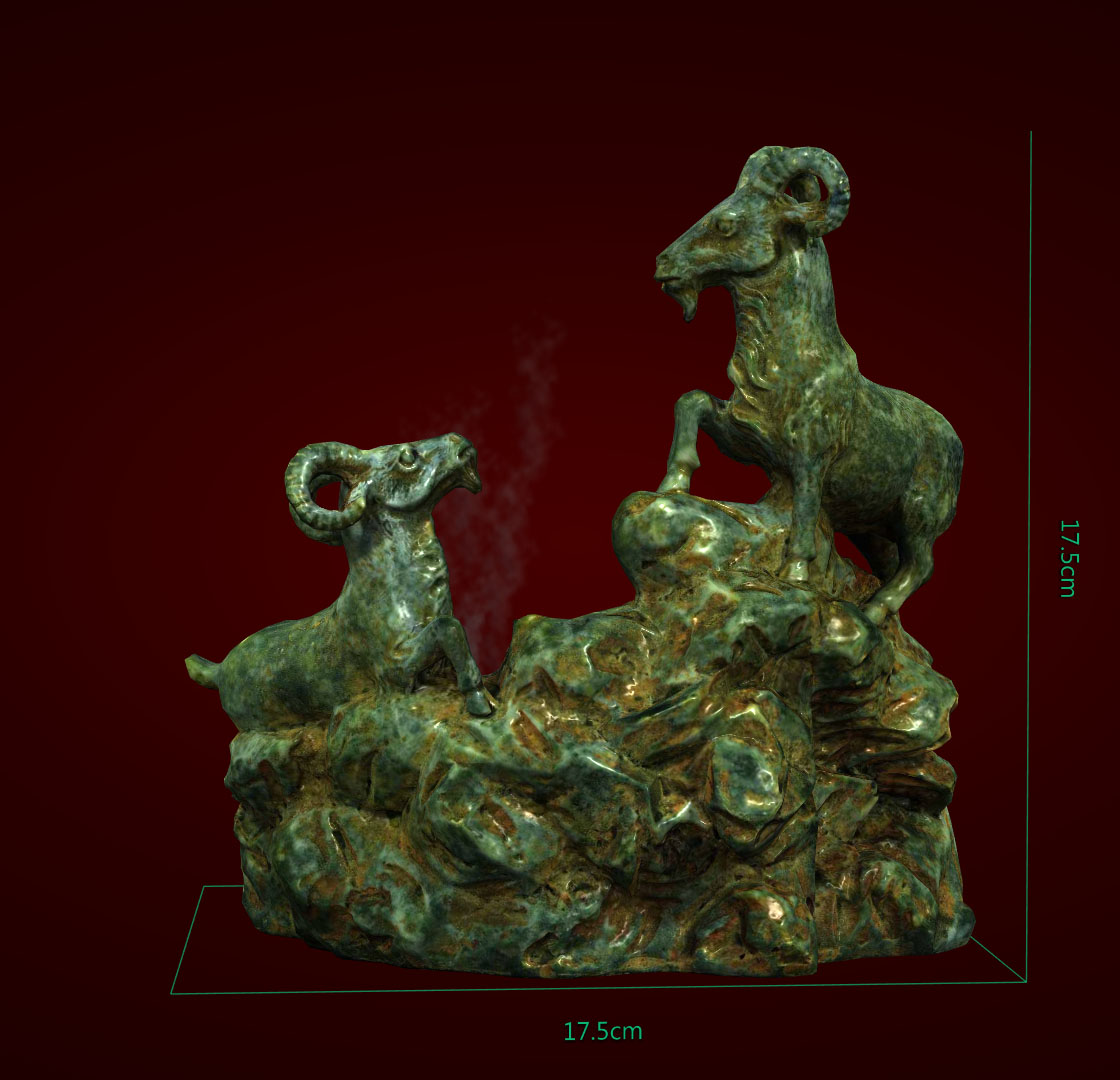 Gạt tàn con dê - GT 005(xanh vân đá)