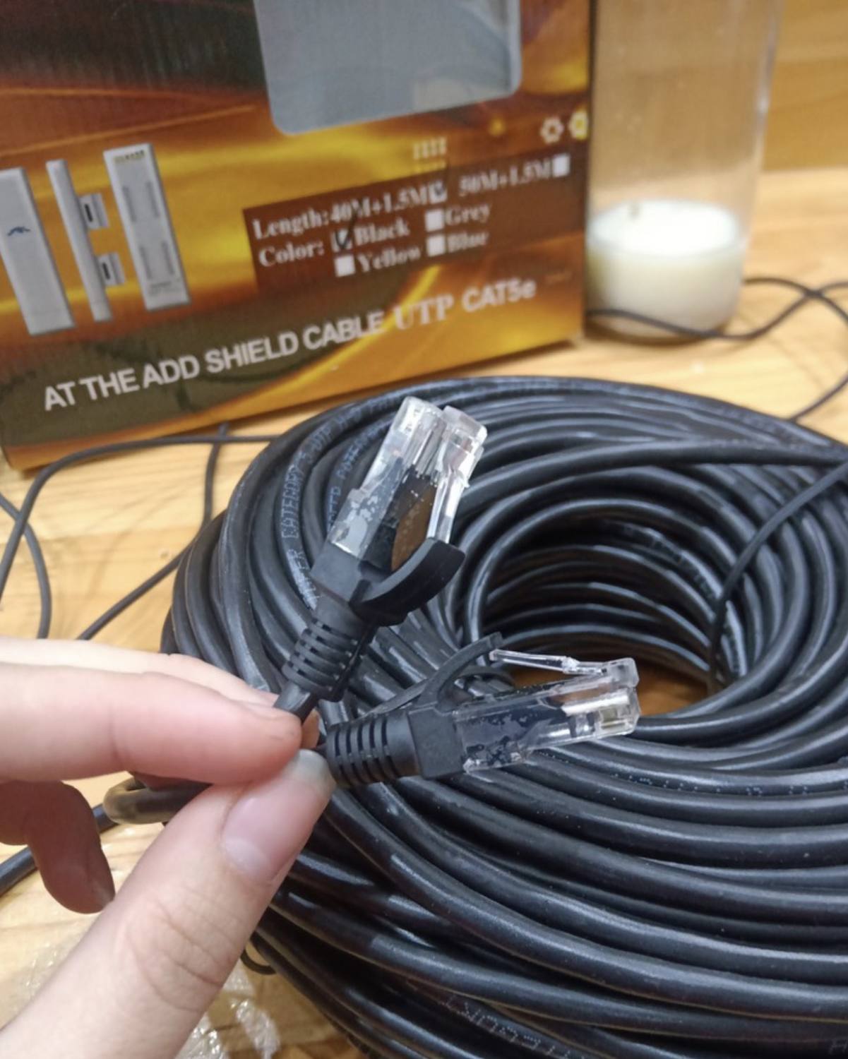 Dây cáp mạng cat5e bấm sẵn 2 đầu dài 50m netgeer