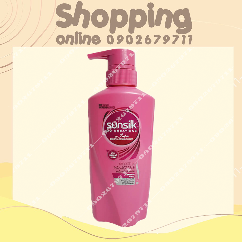 Dầu gội Sunsilk Smooth & Manageable Màu hồng 450ML