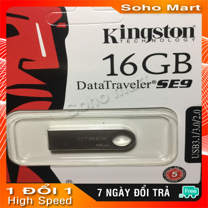Bảng giá USB Kingston 3.0 DataTraveler SE9 16GB, Nhôm nguyên khối siêu bền soho mart Phong Vũ