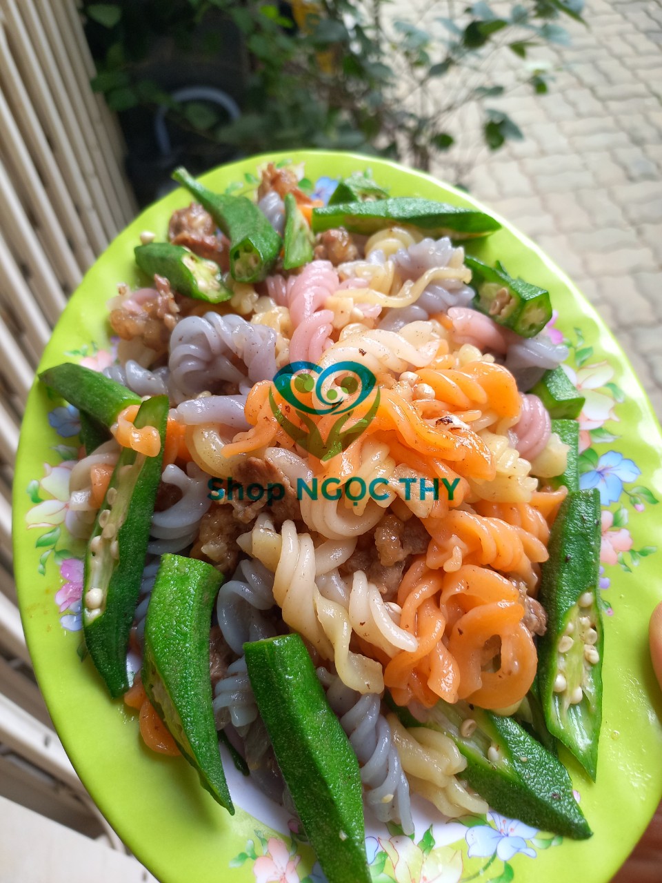 [Mới] Nui XOẮN rau củ ngũ sắc 100% tự nhiên gói 300gr