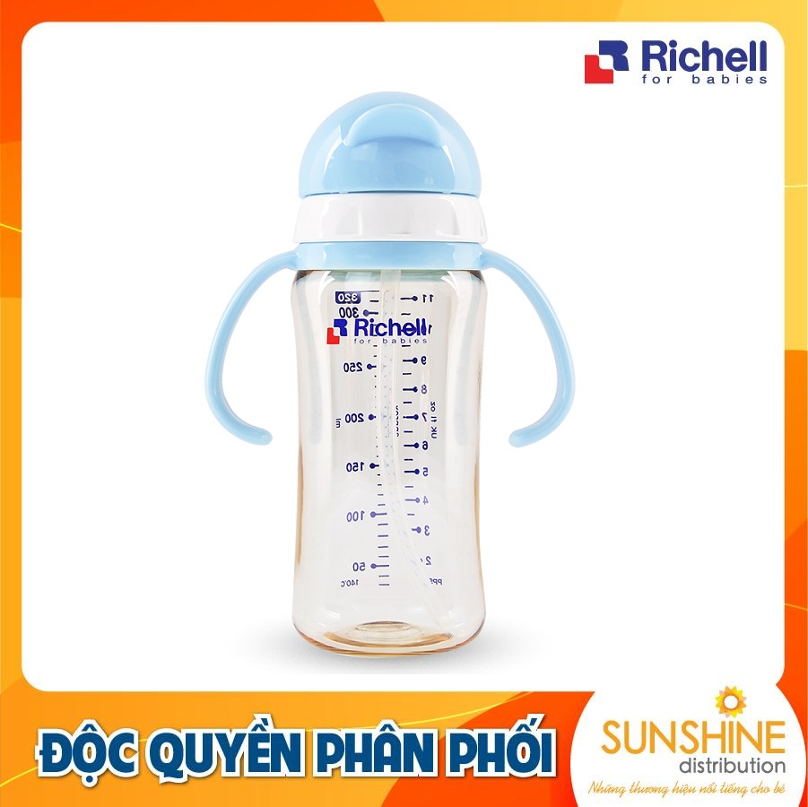 BÌNH ỐNG HÚT PPSU RICHELL (320ML-XANH LƠ)